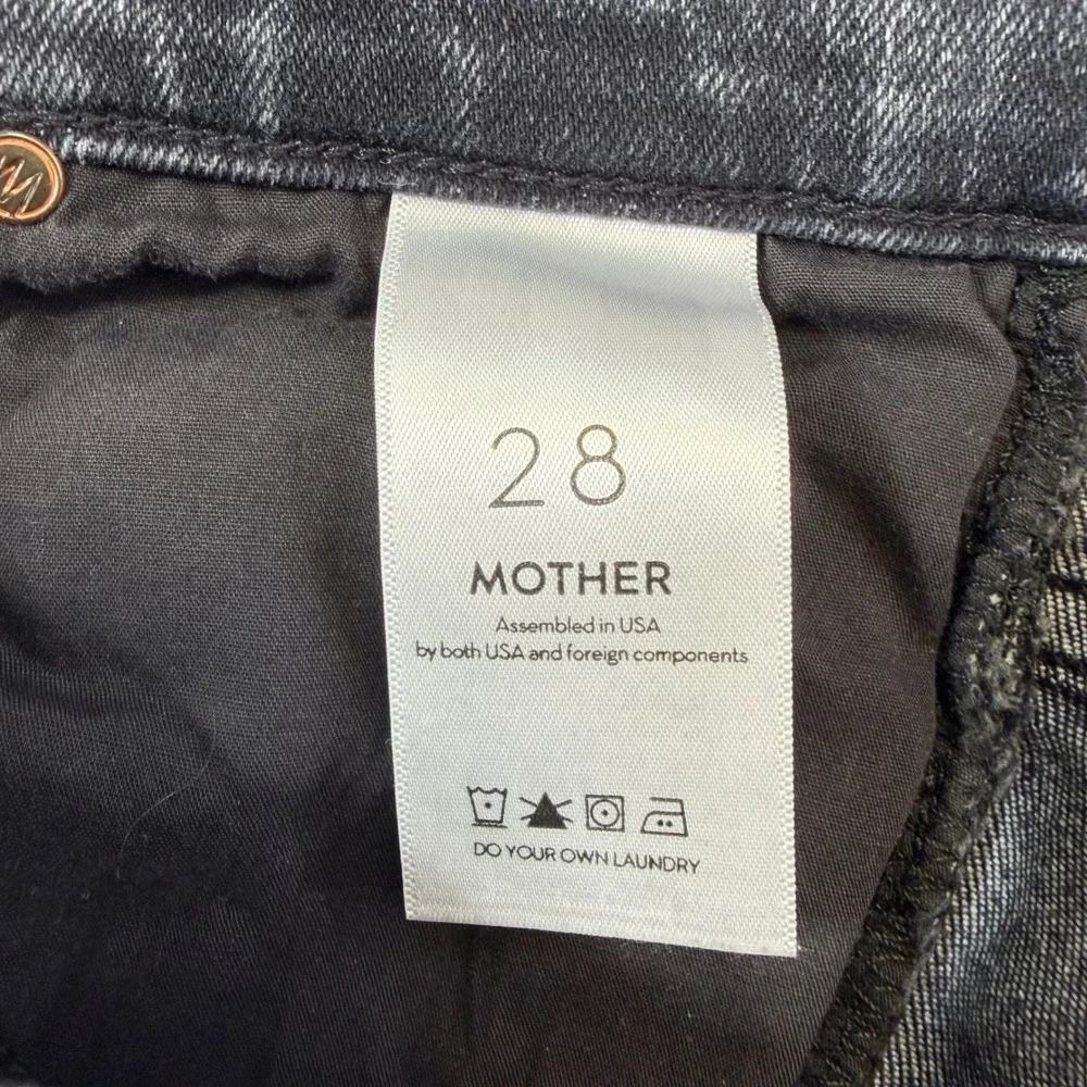 MOTHER The Stunner Skinny Jeans Women's Size 28 Gray Train Stops Denim‎